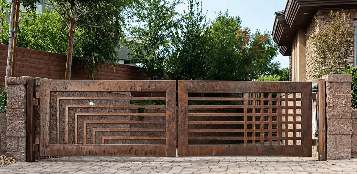 Custom driveway gate installation for a home entrance in Memphis, TN
